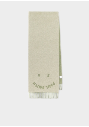 Ps Paul Smith Beige And Green Wool Ps Happy Scarf