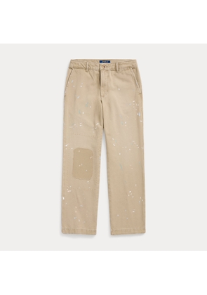 Paint-Splatter Cotton Chino Trouser