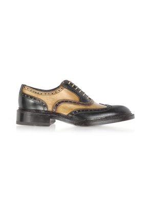 Italian Handcrafted Two-tone Wingtip Oxford Shoes