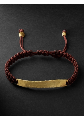 Elhanati - Mezuzah Gold and Cord Bracelet - Men - Gold