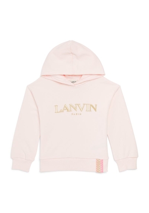 Lanvin Enfant Cotton Logo Embroidered Hoodie (4-14 Years)