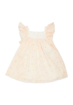 Chloé Kids Cotton Star Print Dress And Mouse Toy Set (3-18 Months)