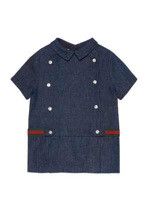 Gucci Kids Denim Double-Breasted Dress (3-36 Months)