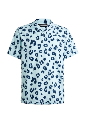 J. Lindeberg Leopard Print Short-Sleeve Shirt