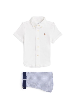 Ralph Lauren Kids Short-Sleeve Shirt And Shorts Set (6-24 Months)