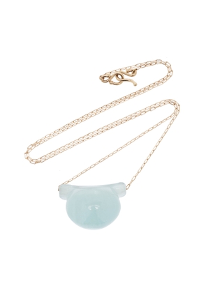 Ten Thousand Things - Etruscan 14K Yellow Gold Aquamarine Necklace - Blue - OS - Moda Operandi - Gifts For Her