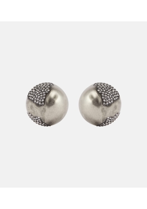 Saint Laurent Crystal-embellished clip-on earrings