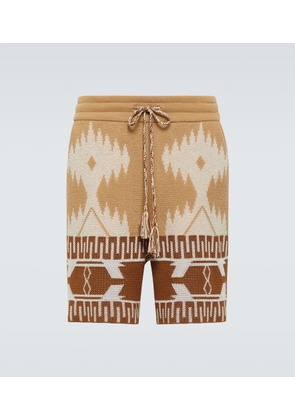 Alanui Icon Piquet cotton jacquard shorts