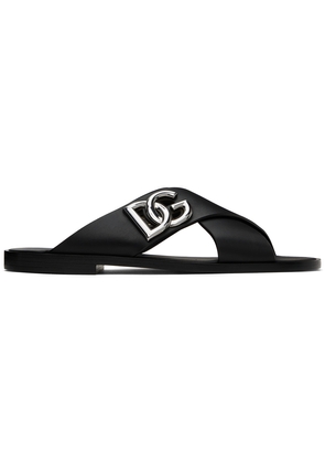 Dolce & Gabbana Black DG Light Sandals