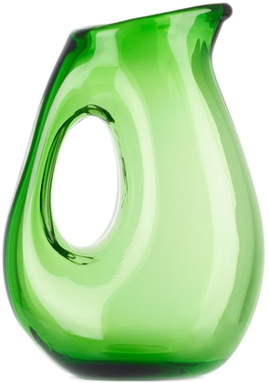 POLSPOTTEN Green 'Jug with Hole' Pitcher