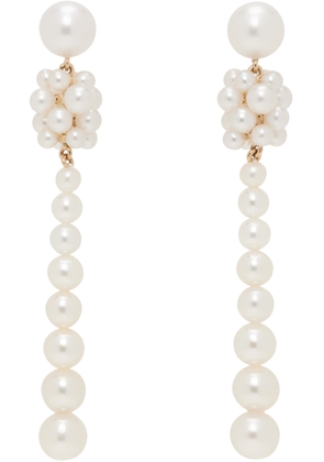 Sophie Bille Brahe White Colonna Perle Earrings