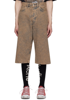 Acne Studios Brown Relaxed-Fit Denim Shorts