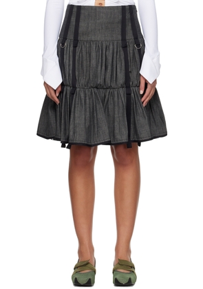 Paula Canovas Del Vas Gray Charm Midi Skirt