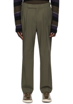 Paul Smith Green Pleated Trousers