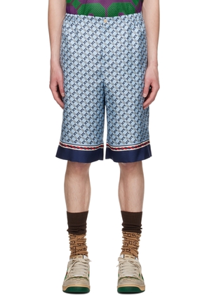 Gucci Blue Geometric Shorts
