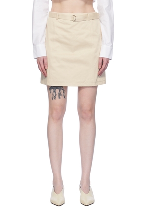 Elleme Beige Belted Miniskirt