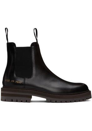 Common Projects Black Grained Chelsea Boots