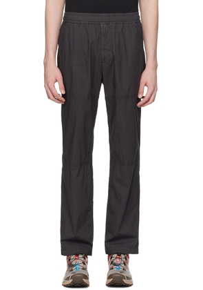 Stone Island Gray Garment-Dyed Trousers