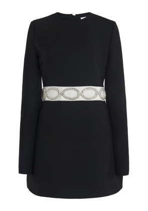 Valentino Garavani - Belted Crepe Couture Wool-Silk Mini Dress - Multi - IT 42 - Moda Operandi