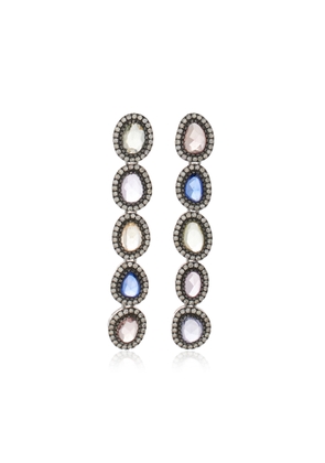 Amrapali - One-of-a-Kind Midnight Blossom 18K White Gold Sapphire Earrings - Multi - OS - Moda Operandi - Gifts For Her