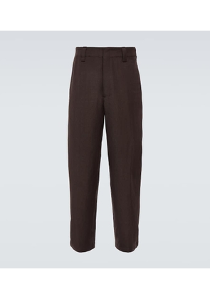Lemaire Wool and linen gabardine wide-leg pants