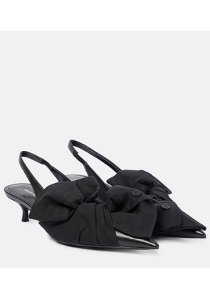 Balenciaga Bow-detail leather slingback pumps