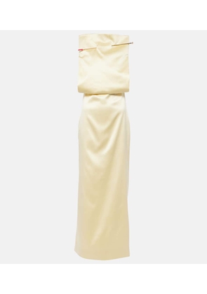 Loewe Pin silk-blend satin gown