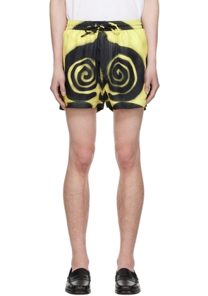 Nanushka Black & Yellow Amil Shorts