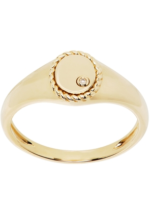 Yvonne Léon Gold Baby Chevaliere Ovale Ring