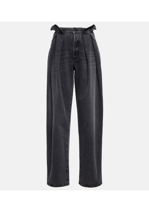 Off-White Pleated high-rise jeans