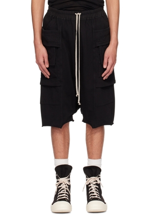 Rick Owens DRKSHDW Black Creatch Cargo Pods Shorts