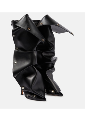 Y/Project Appliqué leather knee-high boots