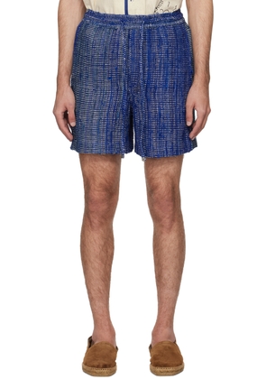 HARAGO Blue Drawstring Shorts