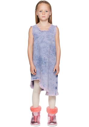 M'A Kids SSENSE Exclusive Purple Denim Dress