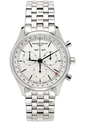 Frédérique Constant Silver Triple Calendar Chronograph Watch