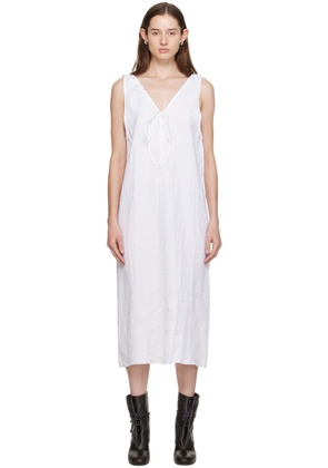 Deiji Studios White 'The Tie' Midi Dress