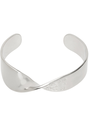 MM6 Maison Margiela Silver Twisted Cuff Bracelet