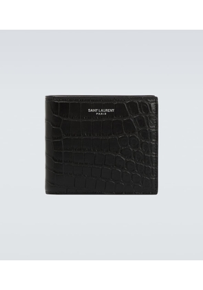 Saint Laurent East/West embossed leather wallet