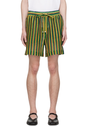 HARAGO Multicolor Striped Shorts