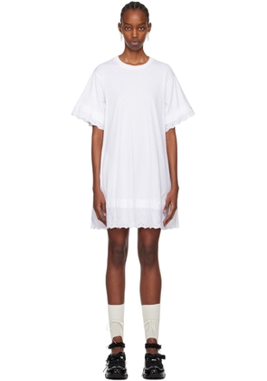 Simone Rocha White A-Line T-Shirt Minidress