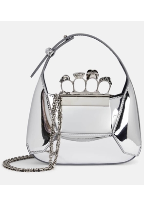 Alexander McQueen Jewelled mirrored leather tote bag