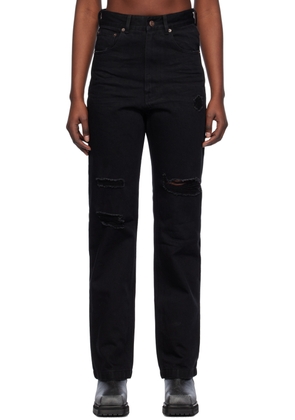 We11done Black Distressed Jeans