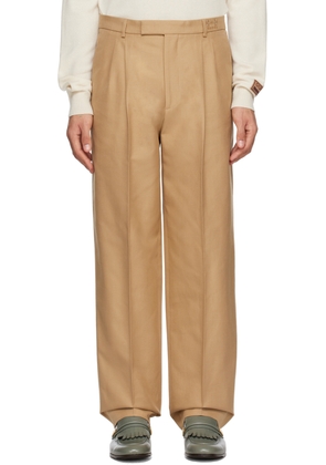 Gucci Brown Pleated Trousers