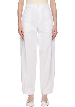Matteau White Relaxed-Fit Trousers