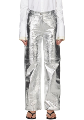Interior Silver 'The Sterling' Leather Pants