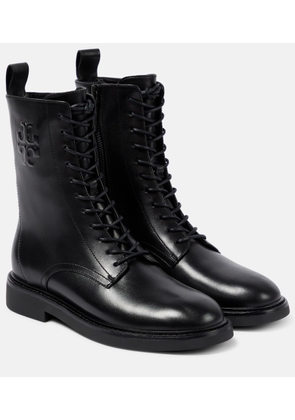 Tory Burch Leather combat boots