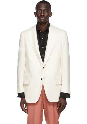 Factor's SSENSE Exclusive Off-White Wool & Cashmere Single Breasted Blazer