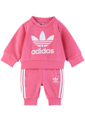 adidas Kids Baby Pink Adicolor Sweatsuit