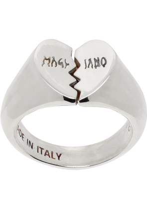 Magliano Silver Mini Broken Heart Ring