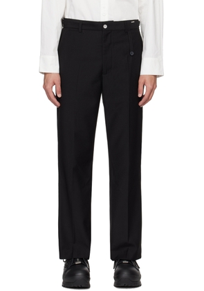 C2H4 Black Standard Suit Trousers